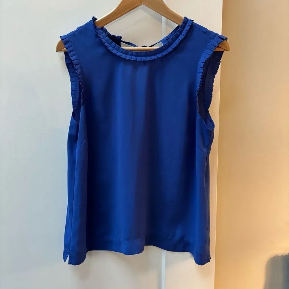 J.Crew Blue Sleeveless blouse woman’s size 8